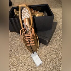 Brand New Limited Edition Adidas Raf Simons Metallic Gold Sneakers